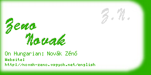 zeno novak business card
